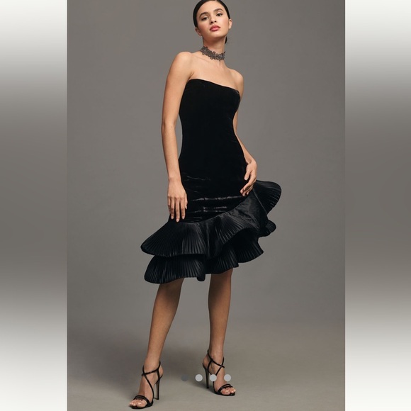 Anthropologie Dresses & Skirts - Anthropologie NWT Strapless Ruffle-Hem Dress size 12.